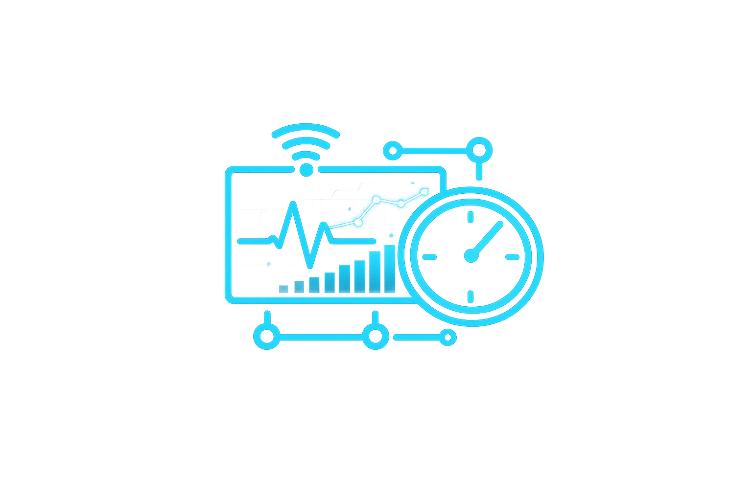 Icon representing real-time acuity monitoring with continuous tracking of clinical and functional changes.