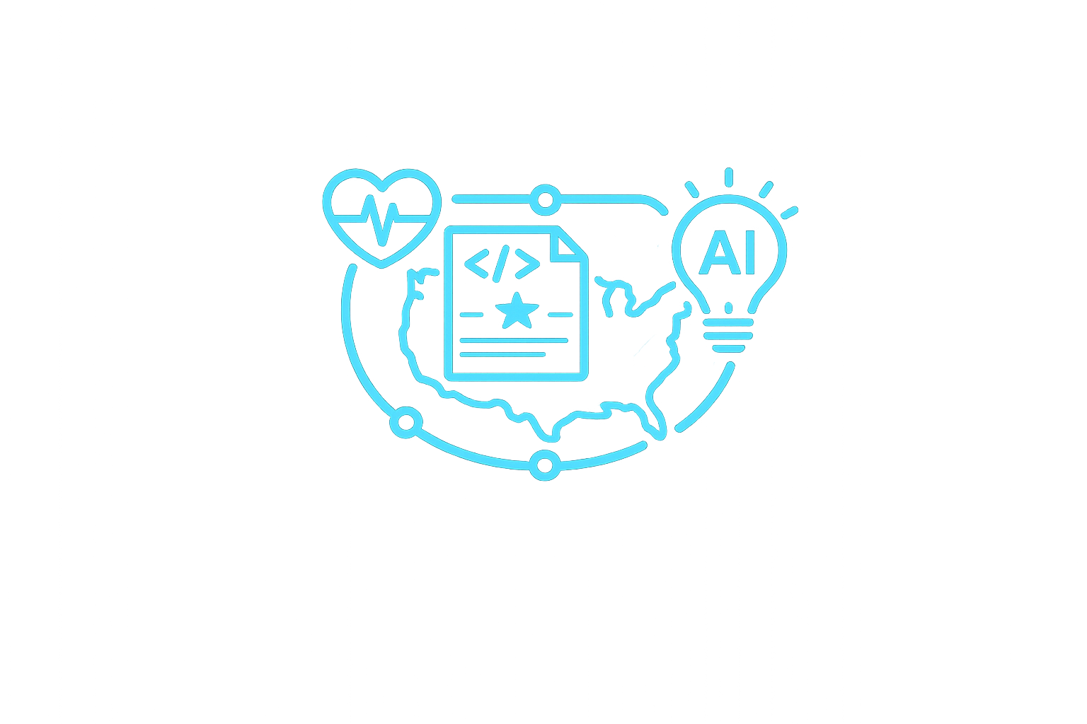 State-aware AI icon representing Medicaid case mix models and regulatory variation across states.